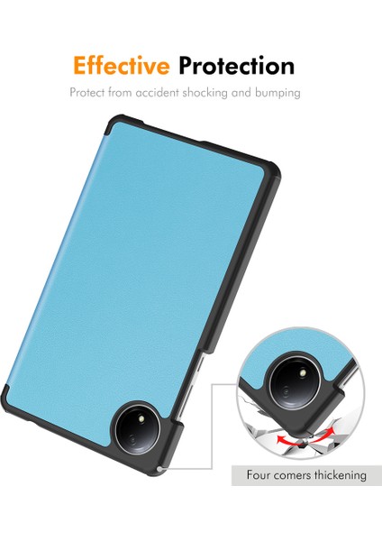 Xiaomi Redmi Pad Se 4g 8.7 Inç Üç Katlı Stand Kapağı Pu Deri + Pc Tablet Kılıfı-Koyu (Yurt Dışından) indirimleri