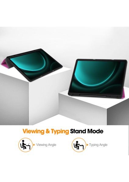 Samsung Galaxy Tab S10+KILIF Pu Deri+Tpu Üç Katlı Standlı Tablet Kılıfı Kalem Tutucu- (Yurt Dışından)