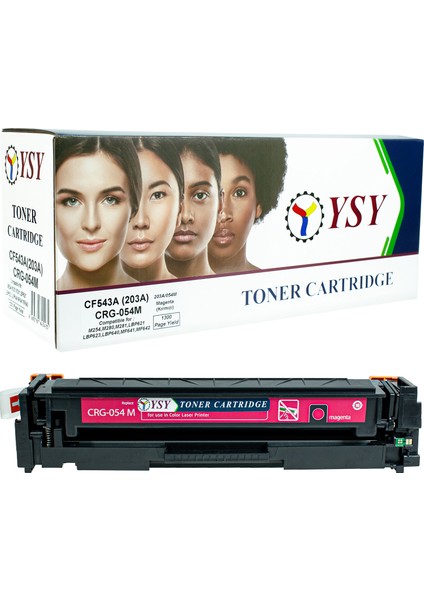 Hp CF543A(203A) M254,M280,M281 & Canon CRG-054M LBP621,LBP623,MF643,MF644 Muadil Toner (Kırmızı)