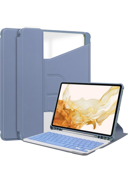 Samsung Galaxy Tab S10 Plus Kılıf 360° Döner Stand Pu Deri+Akrilik Tablet Kılıfı (Klavyesiz)- (Yurt Dışından)