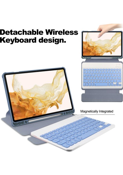 Samsung Galaxy Tab S10 Plus Kılıf 360° Döner Stand Pu Deri+Akrilik Tablet Kılıfı (Klavyesiz)- (Yurt Dışından)