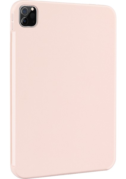 iPad Pro 11(2022)/(2021)/(2020)/(2018)- Cilt Dokunuşlu Sıvı Silikon Yumuşak Mikrofiber Astar Damla Koruyucu Kılıf (Yurt Dışından)