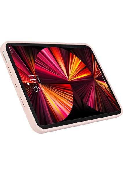 iPad Pro 11(2022)/(2021)/(2020)/(2018)- Cilt Dokunuşlu Sıvı Silikon Yumuşak Mikrofiber Astar Damla Koruyucu Kılıf (Yurt Dışından)
