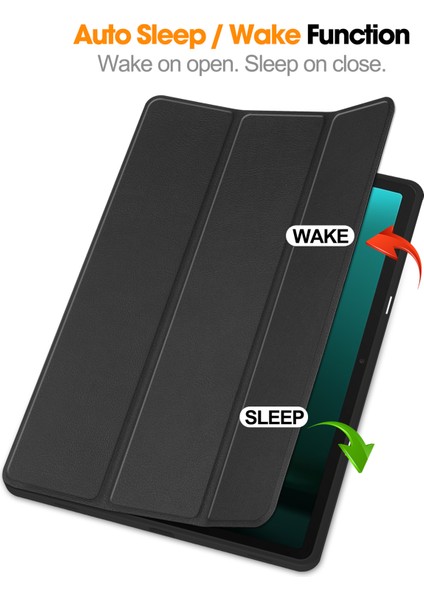 Samsung Galaxy Tab S10+KILIF Pu Deri+Tpu Üç Katlı Standlı Tablet Kılıfı Kalem Tutucu- (Yurt Dışından)