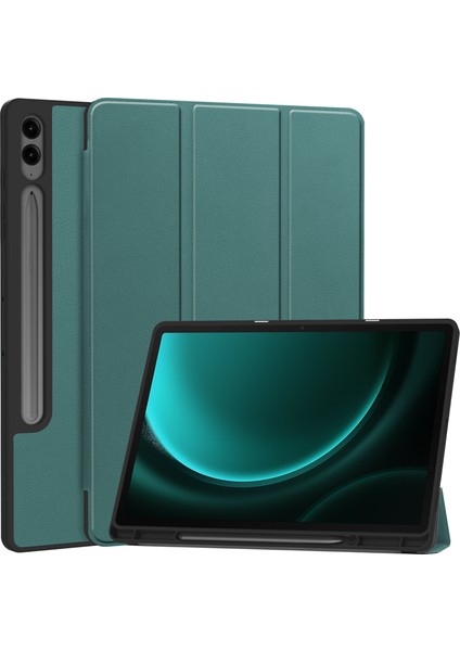 Samsung Galaxy Tab S10+KILIF Pu Deri+Tpu Üç Katlı Standlı Tablet Kılıfı Kalem Tutucu-Imsı (Yurt Dışından)