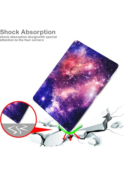 Desen Baskı Üç Katlı Stand Pu Deri Kapak + Şeffaf Tpu Arka Panel Tablet Kabuk Kapağı iPad 10.2(2021)/(2020)/(2019)-STARRY Sky (Yurt Dışından)