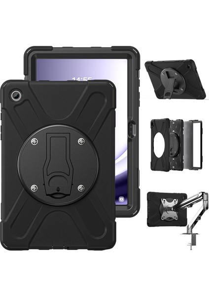 Samsung Galaxy Tab A9+ Kılıfı Kickstand Pc+ Silikon Tablet Kapağı (Yurt Dışından)