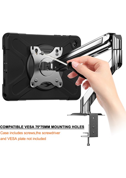 Samsung Galaxy Tab A9+ Kılıfı Kickstand Pc+ Silikon Tablet Kapağı (Yurt Dışından)