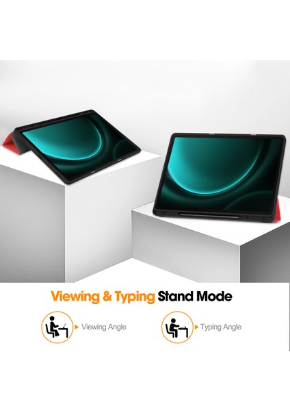 Samsung Galaxy Tab S10+KILIF Pu Deri+Tpu Üç Katlı Standlı Tablet Kılıfı Kalem Tutucu- (Yurt Dışından)