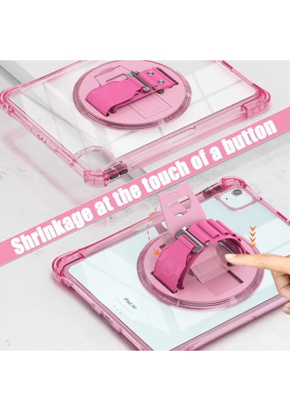 iPad Air 11(2024)/AIR(2022)/(2020)/IPAD Pro 11(2022)/(2021)/(2020)/(2018)CASE Kickstand Pc+Tpu+Akrilik Şeffaf Tablet Kılıfı- (Yurt Dışından)