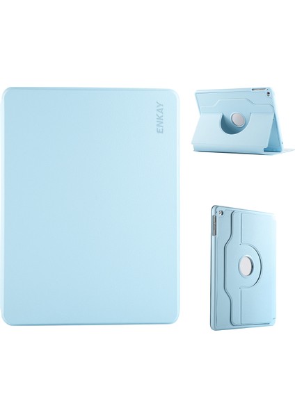 iPad AIR(2013)/IPAD 9.7-INÇ(2018)/IPAD 9.7-INÇ(2017)/IPAD Air 2 Hat Prınce Stand Kılıfı Tpu+Pu Otomatik Uyandırma/uyku 360 Derece Dönüş Tablet Kapağı-Açık (Yurt Dışından)