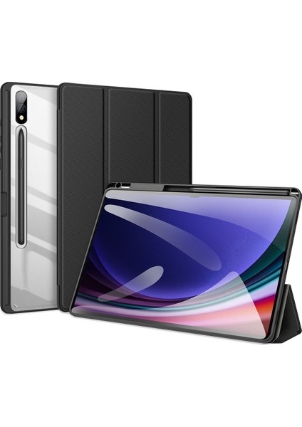 Samsung Galaxy Tab S10 Plus Kılıf Pu Deri Üç Katlı Standlı Tablet Kapağı- (Yurt Dışından)