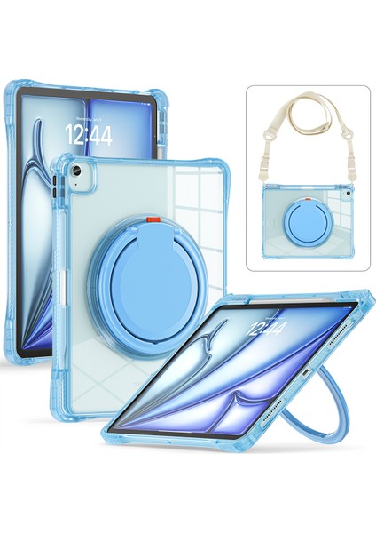iPad Air 13(2024)/IPAD Pro 12.9(2022)/(2021)/(2020)/(2018)KILIF Omuz Askılı Pc+Tpu+Akrilik Tablet Kılıfı-Bebek Si (Yurt Dışından)