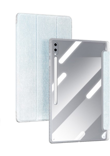 Samsung Galaxy Tab S10 Ultra/s9 Ultra/s8 Ultra Kılıf Tpu+Pc+Deri Şeffaf Tablet Kılıfı-Bebek Si (Yurt Dışından)