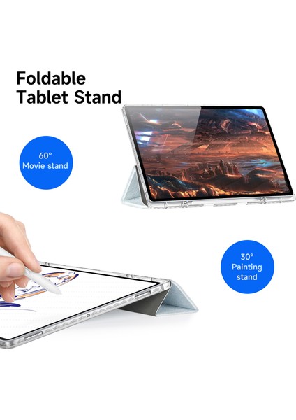Samsung Galaxy Tab S10 Ultra/s9 Ultra/s8 Ultra Kılıf Tpu+Pc+Deri Şeffaf Tablet Kılıfı-Bebek Si (Yurt Dışından)