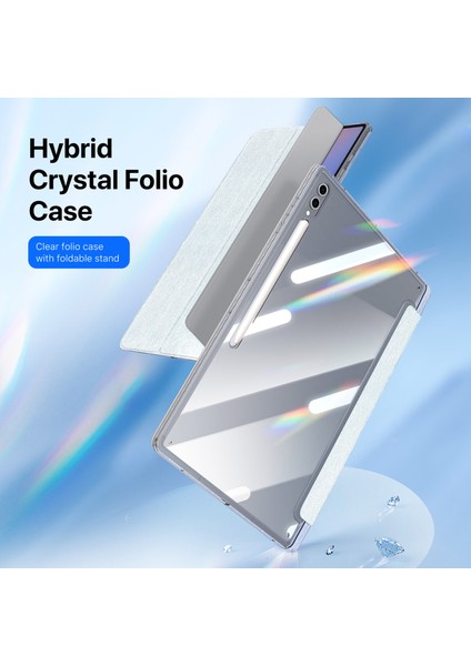 Samsung Galaxy Tab S10 Ultra/s9 Ultra/s8 Ultra Kılıf Tpu+Pc+Deri Şeffaf Tablet Kılıfı-Bebek Si (Yurt Dışından)