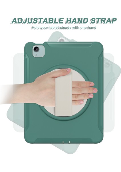 iPad Air 11(2024)/AIR(2022)/(2020)/IPAD Pro 11(2022)/(2021)/(2020)/(2018)DÖNER Kickstand Pc+Tpu El Askılı Tablet Kılıfı-Imsı (Yurt Dışından)
