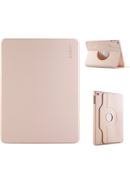 iPad AIR(2013)/IPAD 9,7 INÇ(2018)/IPAD 9,7 INÇ(2017)/IPAD Air 2 Hat Prınce Stand Kılıfı Tpu+Pu Otomatik Uyandırma/uyku 360 Derece Dönüş Tablet Kapağı- (Yurt Dışından)