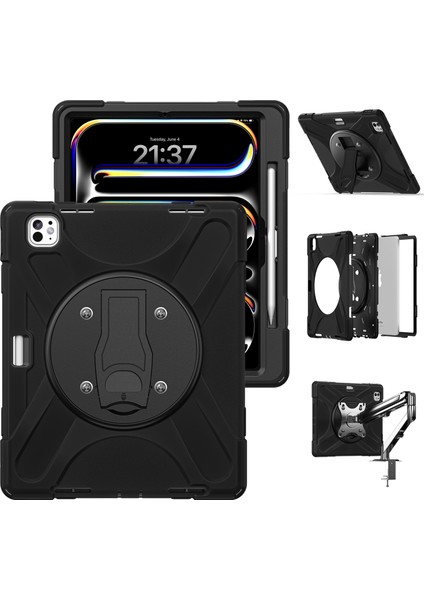 iPad Pro 13(2024) Kılıf Kickstand Pc+Silikon Tablet Kılıfı (Yurt Dışından) fiyatları