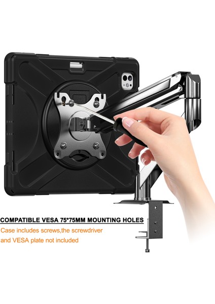 iPad Pro 13(2024) Kılıf Kickstand Pc+Silikon Tablet Kılıfı (Yurt Dışından) fırsatları