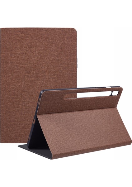 Samsung Galaxy Tab S9 X710,X716B,X718U/TAB S9 Fe Kılıf Kumaş Doku Deri Tablet Kapak- (Yurt Dışından)