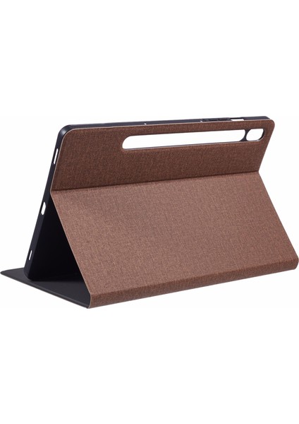 Samsung Galaxy Tab S9 X710,X716B,X718U/TAB S9 Fe Kılıf Kumaş Doku Deri Tablet Kapak- (Yurt Dışından)