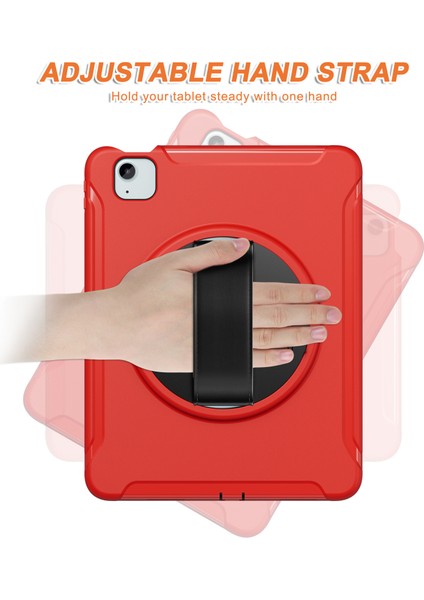 iPad Air 11(2024)/AIR(2022)/(2020)/IPAD Pro 11(2022)/(2021)/(2020)/(2018)DÖNER Kickstand Pc+Tpu El Kayışlı Tablet Kılıfı- (Yurt Dışından)
