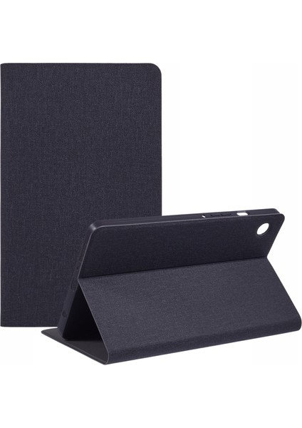 Samsung Galaxy Tab A9 X115 Kılıf Kumaş Dokulu Deri Tablet Kapak- (Yurt Dışından)