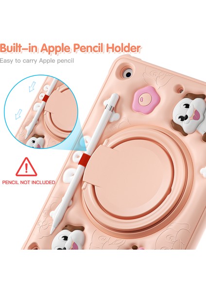 iPad 10.2(2021)/(2020)/(2019)OMUZ Askılı Kılıf Kickstand Pc+Silikon+Tpu Tablet Kılıfı (Yurt Dışından)