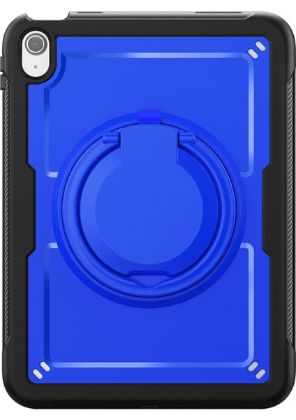 iPad 10.9(2022)CASE Pc+Tpu Kickstand Tablet Kılıfı, Kalem Tutuculu, Omuz Askılı-Koyu (Yurt Dışından)