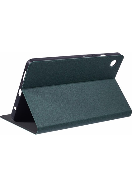 Samsung Galaxy Tab A9 X115 Kılıf Kumaş Dokulu Deri Tablet Kapak- (Yurt Dışından)