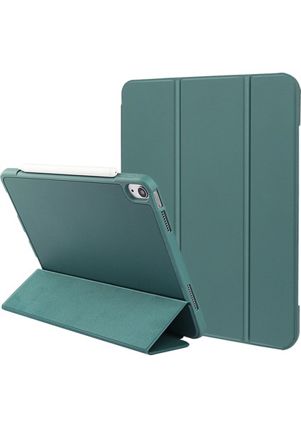 iPad 10.9(2022)DÜŞMEYE Dayanıklı Üç Katlı Tablet Kılıfı Standı Mikrofiber Deri+Tpu+Silikon Tablet Kılıfı- (Yurt Dışından)