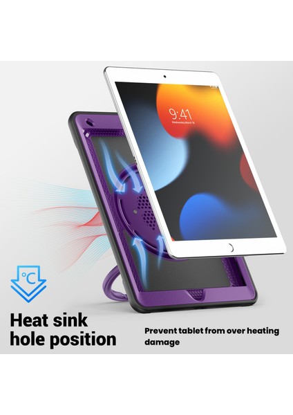 iPad 10.2(2021)/(2020)/(2019)/IPAD Pro 10.5-INÇ(2017)/IPAD Air 10.5 Inç Kılıf Askılı Kickstand Pc+Tpu Tablet Kapağı- (Yurt Dışından)