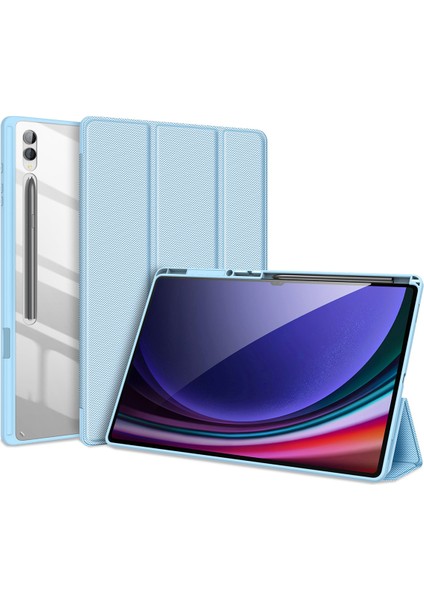 Samsung Galaxy Tab S10 Ultra Kılıf Pu Deri Üç Katlı Standlı Tablet Kılıfı-Bebek Si (Yurt Dışından)