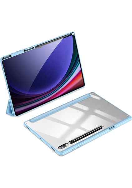 Samsung Galaxy Tab S10 Ultra Kılıf Pu Deri Üç Katlı Standlı Tablet Kılıfı-Bebek Si (Yurt Dışından)