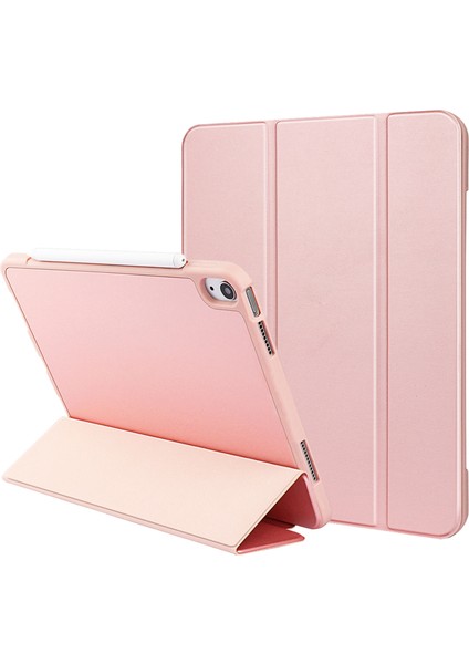 iPad 10.9(2022)DROP-PROOF Üç Katlı Tablet Kılıfı Standı Mikrofiber Deri+Tpu+Silikon Tablet Kılıfı- (Yurt Dışından)