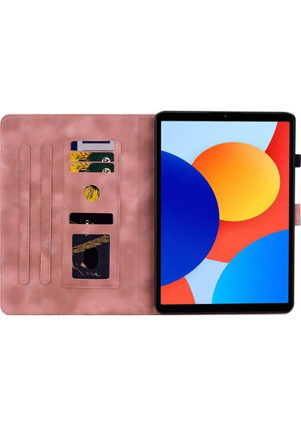 Xiaomi Redmi Pad Se 4g 8.7 Inç Kılıf Zambak Çiçeği Künye Kart Yuvaları Deri Tablet Kapak- (Yurt Dışından)