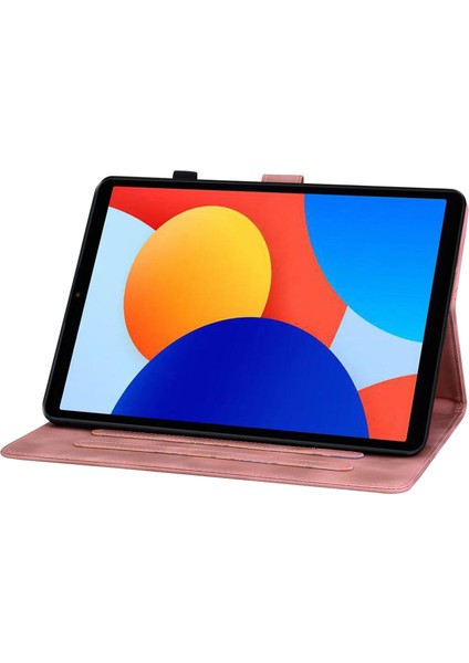 Xiaomi Redmi Pad Se 4g 8.7 Inç Kılıf Zambak Çiçeği Künye Kart Yuvaları Deri Tablet Kapak- (Yurt Dışından)