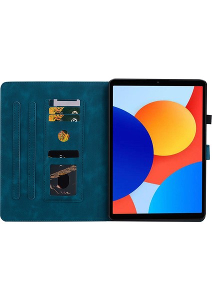 Xiaomi Redmi Pad Se 4g 8.7 Inç Kılıf Zambak Çiçeği Künye Kart Yuvaları Deri Tablet Kapak- (Yurt Dışından)
