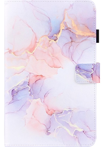 Ipek Desenli Çoklu Görüş Açıları Darbeye Dayanıklı Tablet Kılıfı Kabuk Standı Samsung Galaxy Tab A7 Lite 8,7 INÇ/SM-T220(WI-FI)/SM-T225-MILKY Way Mermer (Yurt Dışından)
