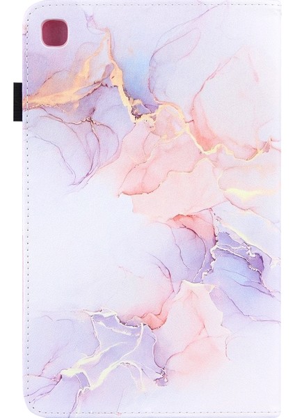 Ipek Desenli Çoklu Görüş Açıları Darbeye Dayanıklı Tablet Kılıfı Kabuk Standı Samsung Galaxy Tab A7 Lite 8,7 INÇ/SM-T220(WI-FI)/SM-T225-MILKY Way Mermer (Yurt Dışından)