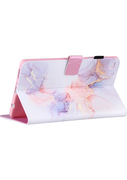 Ipek Desenli Çoklu Görüş Açıları Darbeye Dayanıklı Tablet Kılıfı Kabuk Standı Samsung Galaxy Tab A7 Lite 8,7 INÇ/SM-T220(WI-FI)/SM-T225-MILKY Way Mermer (Yurt Dışından)