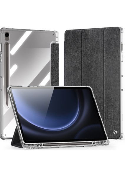 Samsung Galaxy Tab S9 Fe/s9 Kılıf Otomatik Uyandırma/uyku Tpu+Pc+Deri Clea Ablet Kapak- (Yurt Dışından)