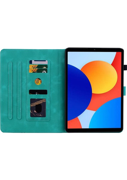 Xiaomi Redmi Pad Se 4g 8.7 Inç Kılıf Zambak Çiçeği Künye Kart Yuvaları Deri Tablet Kapak- (Yurt Dışından)
