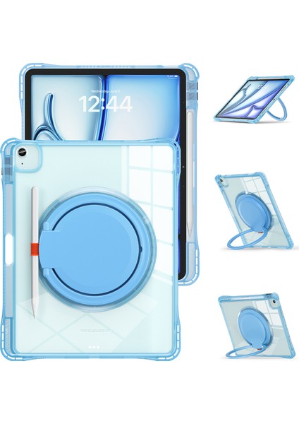 iPad Air 13(2024)/IPAD Pro 12.9(2022)/(2021)/(2020)/(2018)CASE Döner Kickstand Pc+Tpu+Akrilik Tablet Kılıfı-Bebek Si (Yurt Dışından)