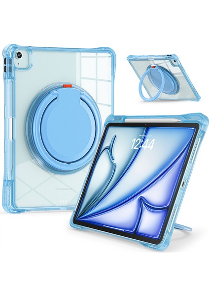 iPad Air 13(2024)/IPAD Pro 12.9(2022)/(2021)/(2020)/(2018)CASE Döner Kickstand Pc+Tpu+Akrilik Tablet Kılıfı-Bebek Si (Yurt Dışından)