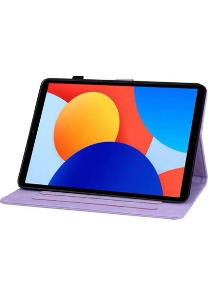 Xiaomi Redmi Pad Se 4g 8.7 Inç Kılıf Zambak Çiçeği Künye Kart Yuvaları Deri Tablet Kapak- (Yurt Dışından)
