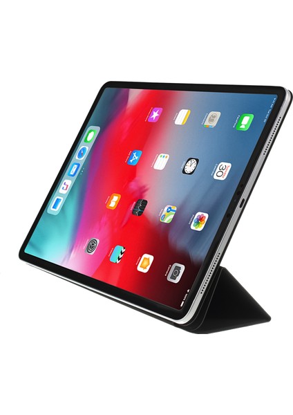 Pad Pro 12,9 INÇ(2018)ÜÇ Katlı Stand Smart Folio Deri Manyetik Bağlantı Kapağı- (Yurt Dışından)