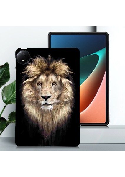 Xiaomi Redmi Pad Se 4g Tpu Kılıf Desen Baskı Ince Tablet Koruyucu Kapak-Aslan (Yurt Dışından)