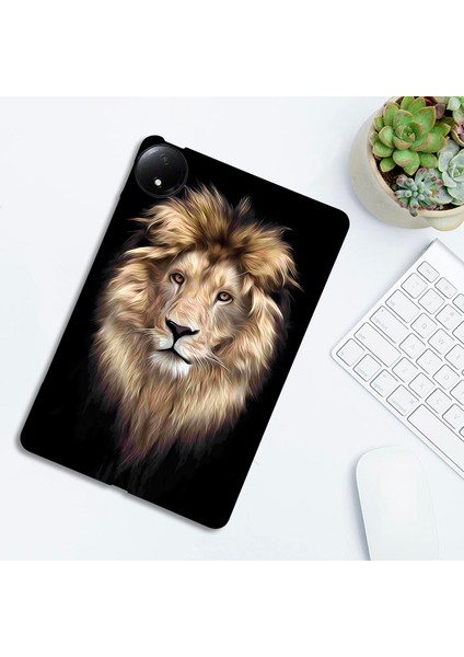 Xiaomi Redmi Pad Se 4g Tpu Kılıf Desen Baskı Ince Tablet Koruyucu Kapak-Aslan (Yurt Dışından)